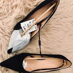 Suede Pointed toe Court Shoes with bow